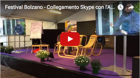 Festival Bolzano - Collegamento Skype con l'Assessora Sara Ferrari da Trento - 25/04/2017